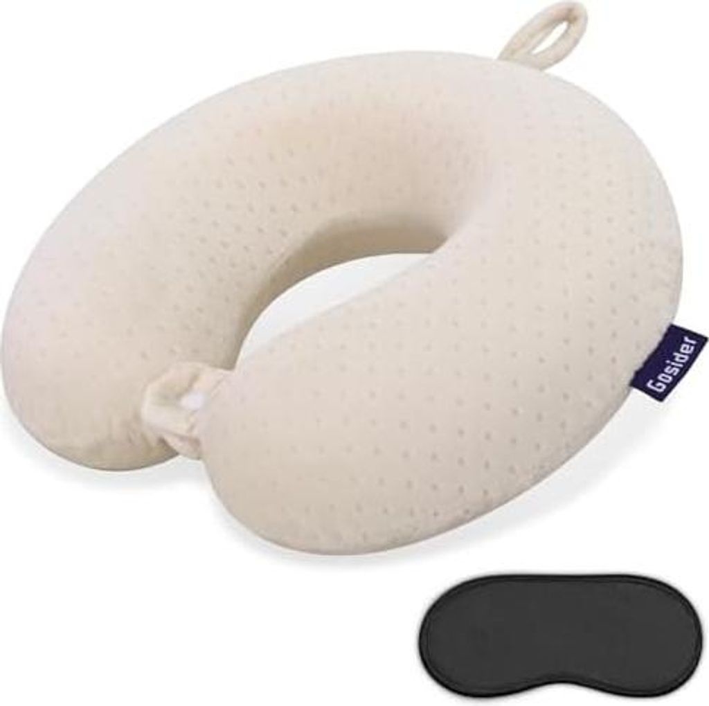 Memory Foam Nackenkissen Komfortables Reise Nackenkissen Hals und Kopf Unterstützung Leichtes tragbares Flugzeug Reise Kissen zum Schlafen, Reisen...