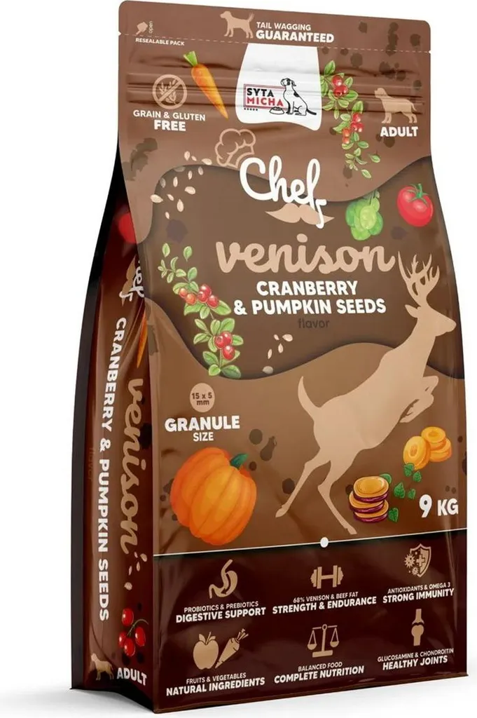 SYTA MICHA Venison 9kg - Croquettes Chevreuil pour Chien à la Digestion Facile