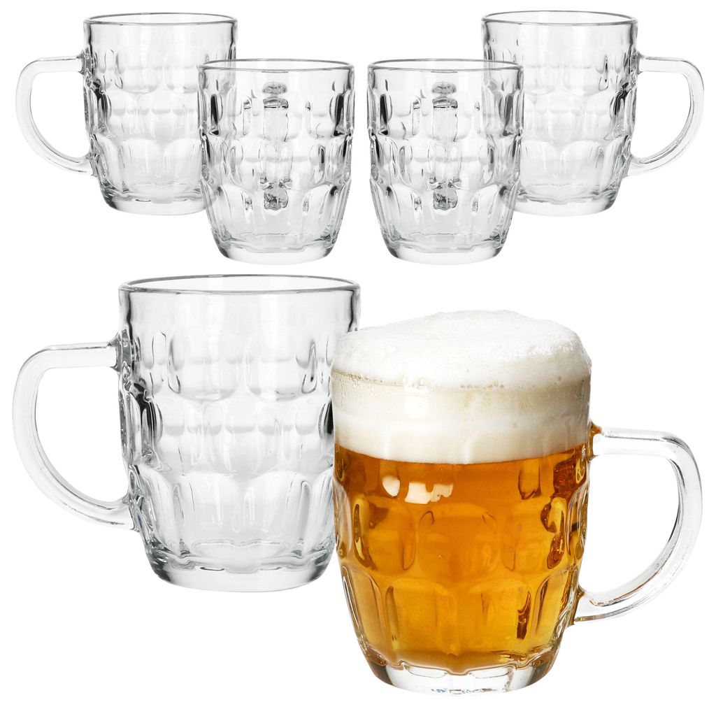 6x Dublinský džbán na pivo 400 ml s reliéfem a uchem džbán Obrázek produktu 