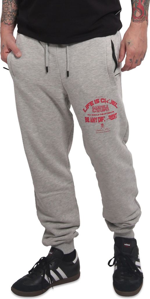 YAKUZA Herren Jogginghose Creepy Straight – Superweicher Jogger Mit Vintage-Prints, Gerader Passform & Verstellbarem Bund