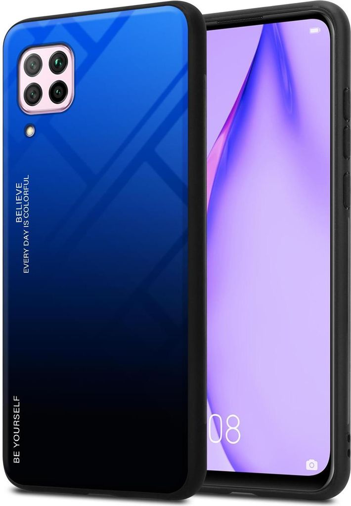Cadorabo Hülle für Huawei NOVA 6 SE / P40 LITE / NOVA 7i Schutz Hülle in Schwarz Handyhülle TPU Etui Cover Case Tempered