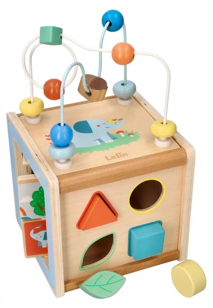 Lelin Vzdělávací hračka 10350 Dřevěná hračka Activity Cube Obrázek produktu 