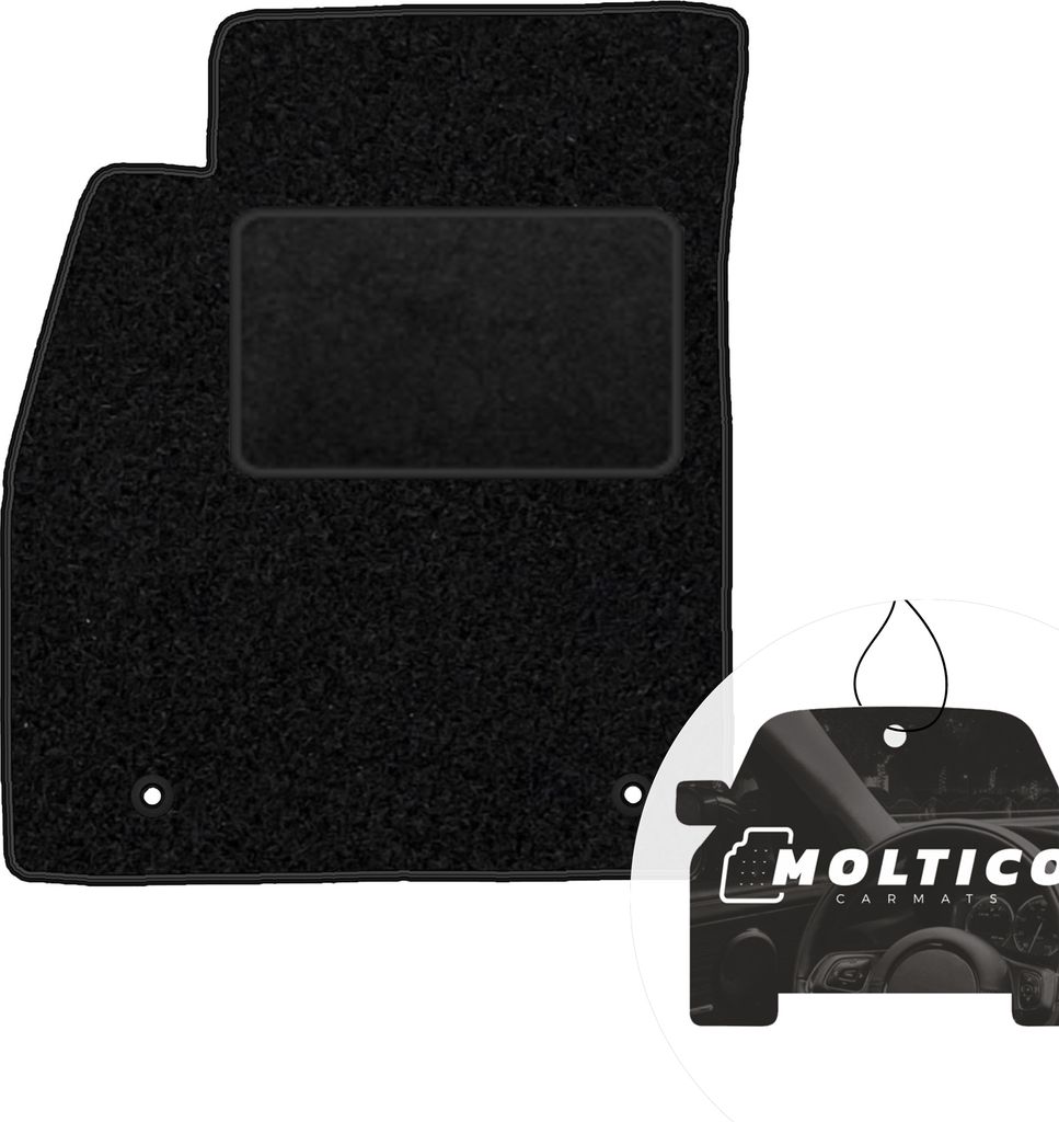 moto-MOLTICO Fahrer Fußmatte Auto Velours Fahrerseite Autoteppiche Schwarz Fahrermatte 1-teilig passend für Opel Insignia I 2008-2017