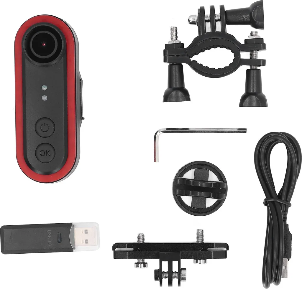 Caméra vélo étanche IPX6 avec batterie 3500mAh et 6 modes de sécurité