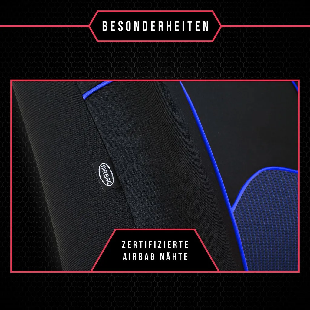 Set Coprisedili Auto Blu Mercedes Viano 1+1 - Ottima Qualità Prezzo - 7