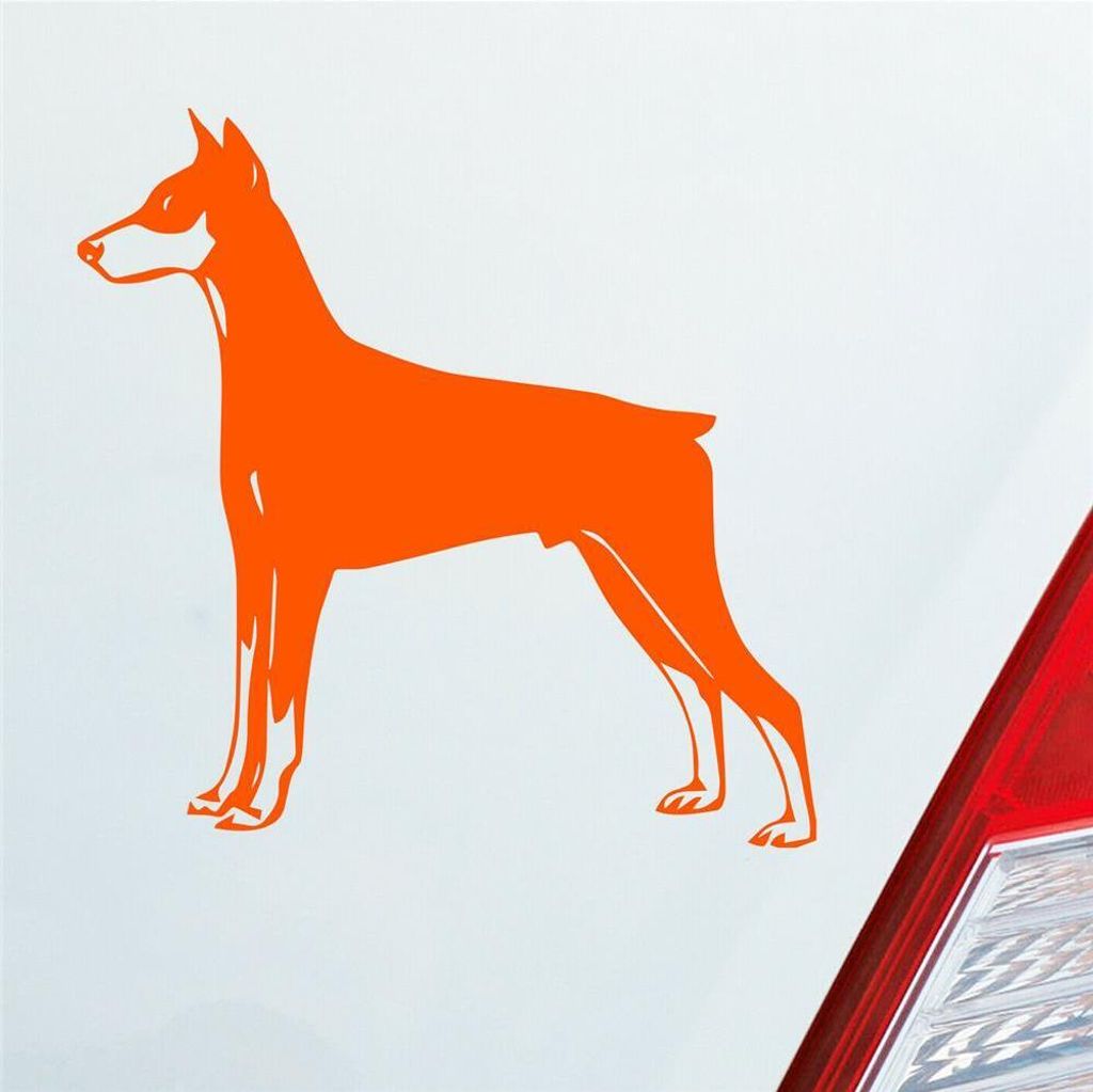 Auto Aufkleber Dobermann Hund Dog Animal Tier 10x10 cm Produktbild 