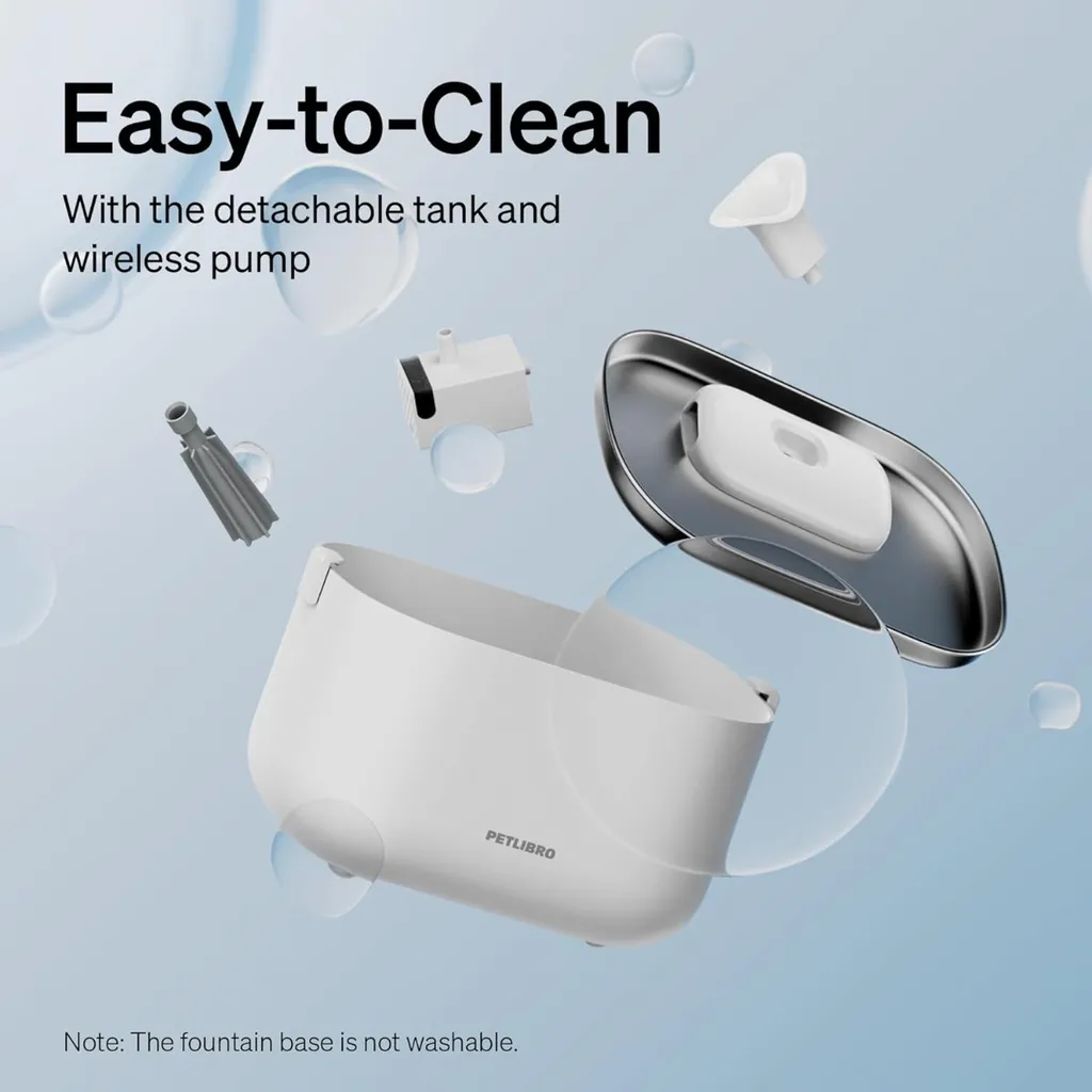 Petlibro Dockstream Smart fontaine à eau blanche pour chat et chien - 8
