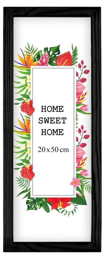 MG Design Schwarz Bilderrahmen 20 x 50 cm - Aus echtem Holz Produktbild 