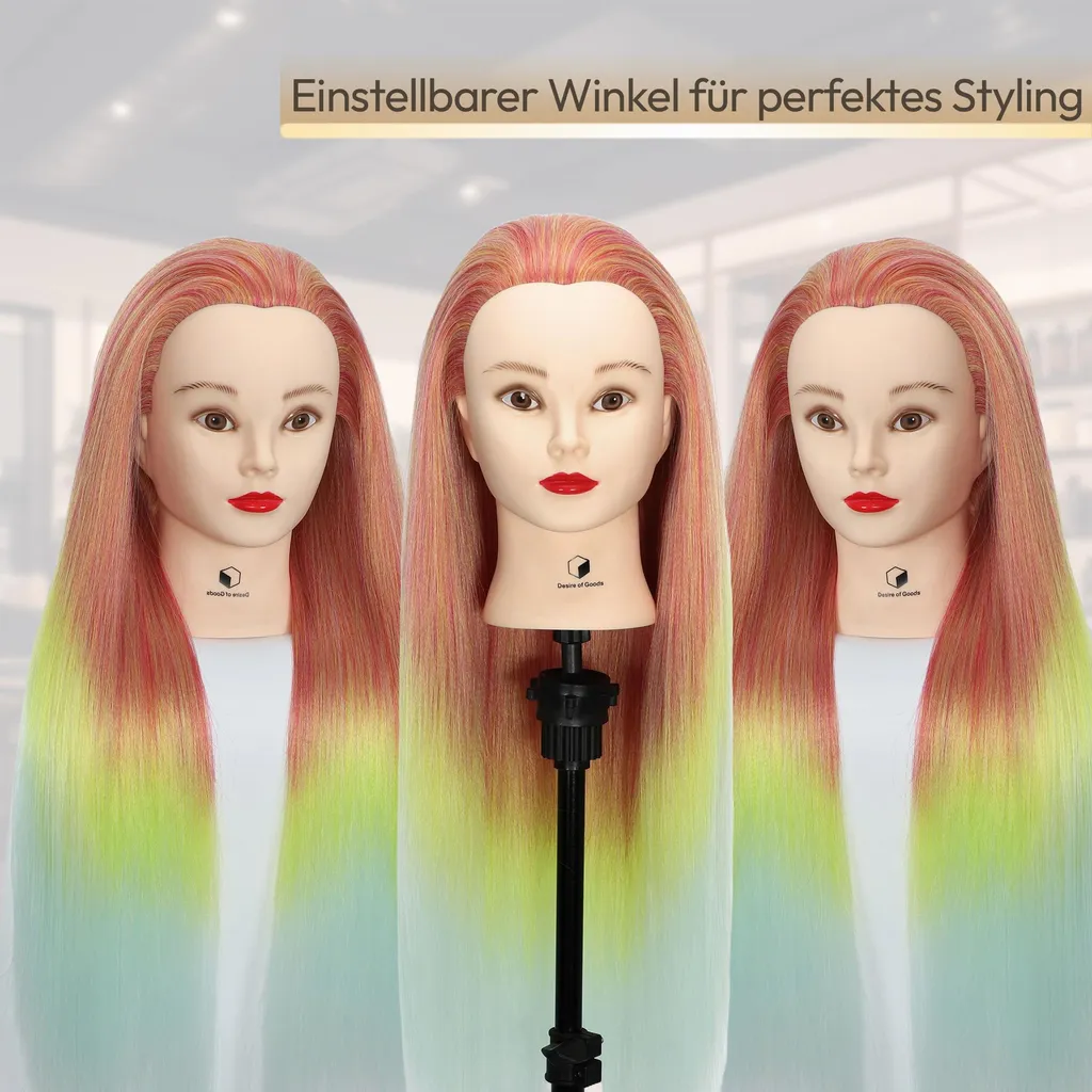Kappop Testa Parrucchiere 70 cm Goldfish: Styling Professionale con Kit - 8
