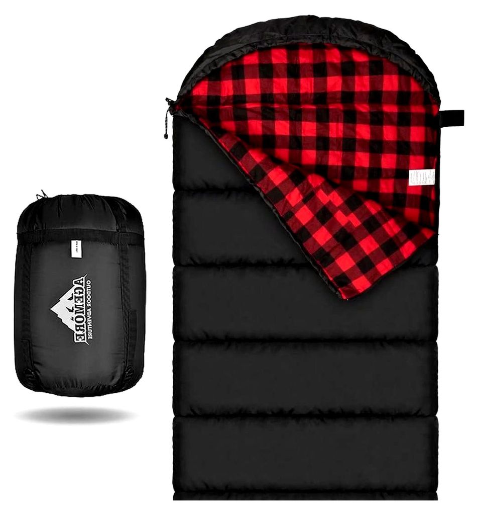 Baumwoll-Flanell-Schlafsack für Erwachsene, 100% Baumwollfutter, geeignet für Camping, Wandern und Rucksackreisen, leicht und tragbar, 3-4 Jahres...