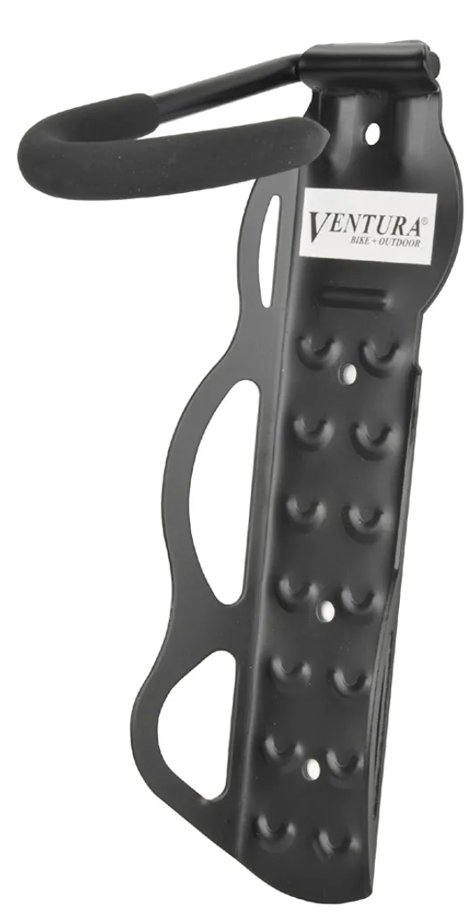 FISCHER Crochet Mural de Vélo Noir, Support Robuste Capacité 20 kg