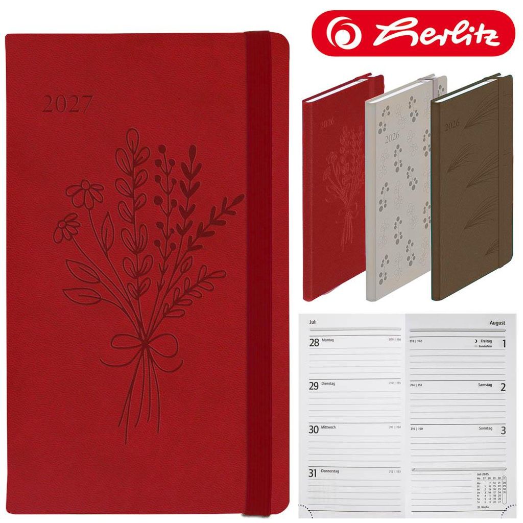 Herlitz Buchkalender Slimtimer Lady 2027, Jahr / Farbe:2027 Produktbild 
