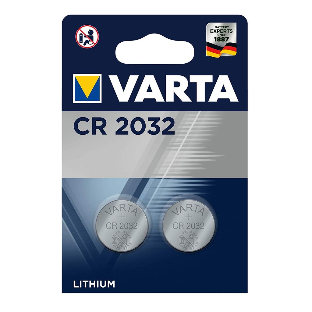 2 VARTA CR2032 Lithium Knopfzellen3V 220 mAhCR 2032 Batterie2 Stück 