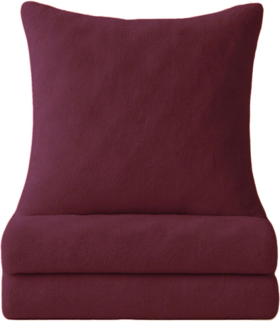 Winter Bettwäsche Bubble Optik Uni Wende Teddy Plüsch Nicki Kuschelig Flauschig Warme Weiche Flanell Cashmere Touch, Größe:155x220 cm, Farbe:B...
