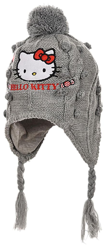 Mütze mit Zöpfen Hello Kitty Grau 48 cm Produktbild 