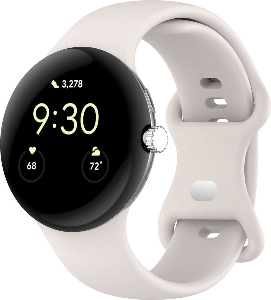 Smartwatch Armband Silikon Google Pixel Watch 4 / 3 45mm Butterfly-Schnalle Band