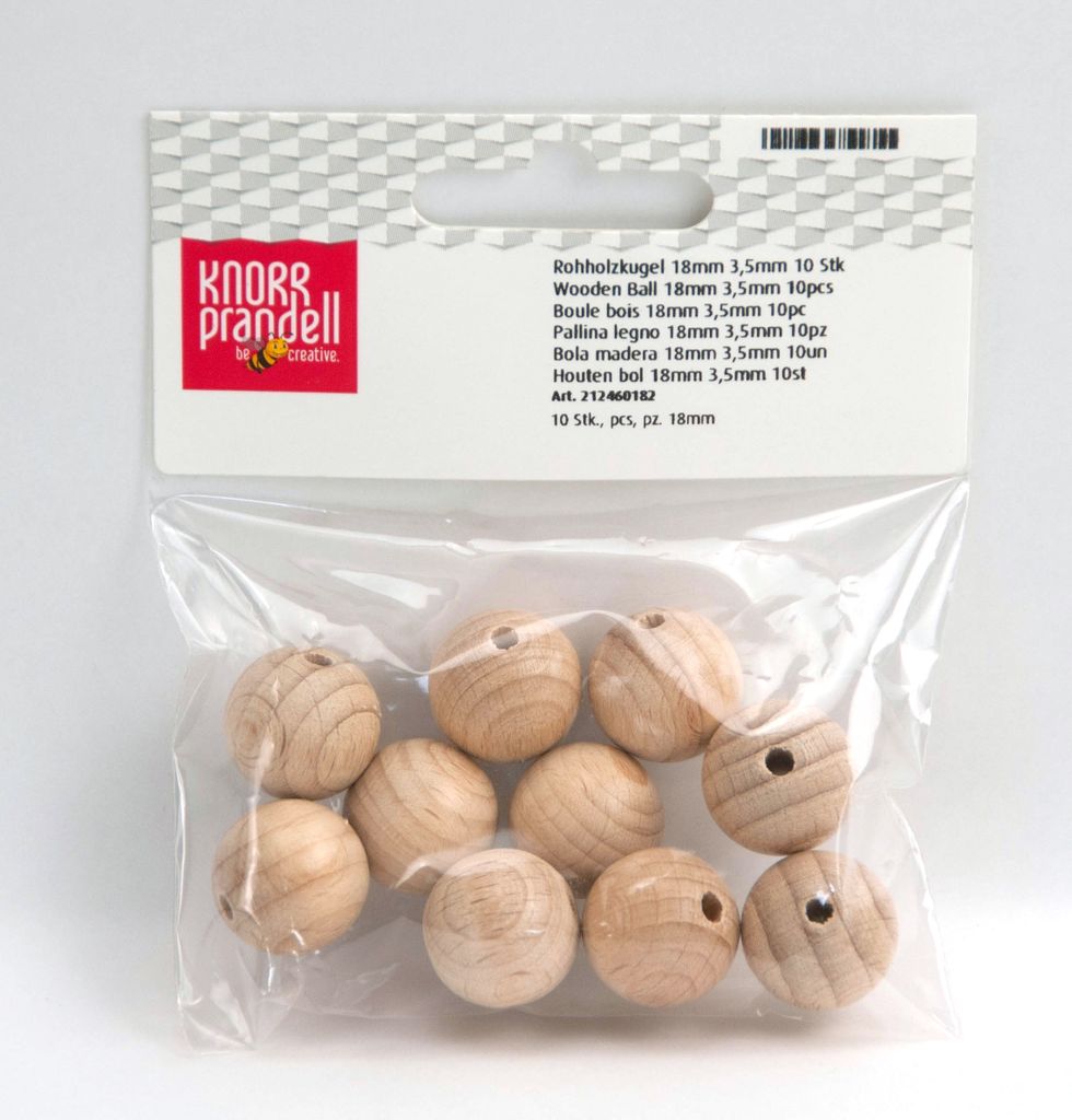 KNORR PRANDELL 212460182 Rohholzkugel Ø 18 mm Buche roh gewachst