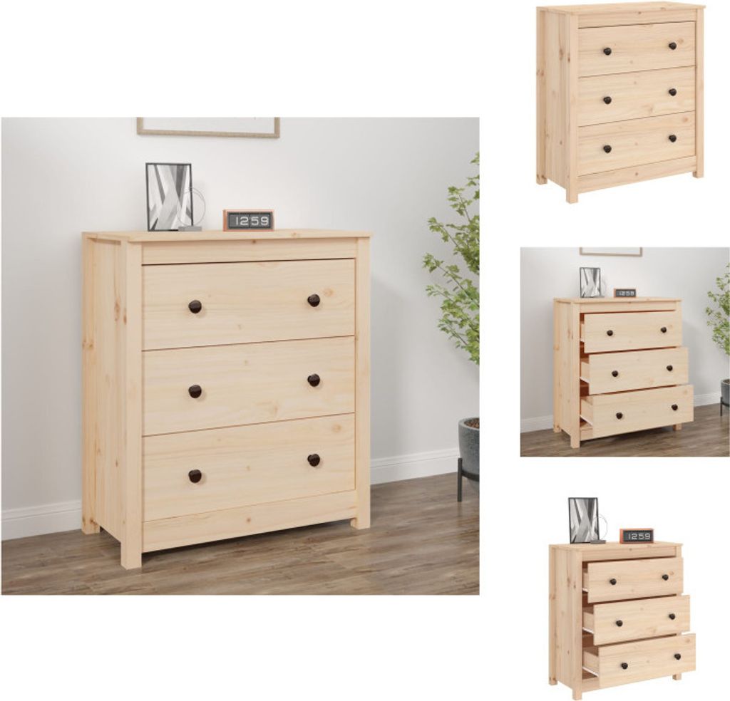 vidaXL Sideboard 70x35x80 cm Massivholz Kiefer - Sideboards
