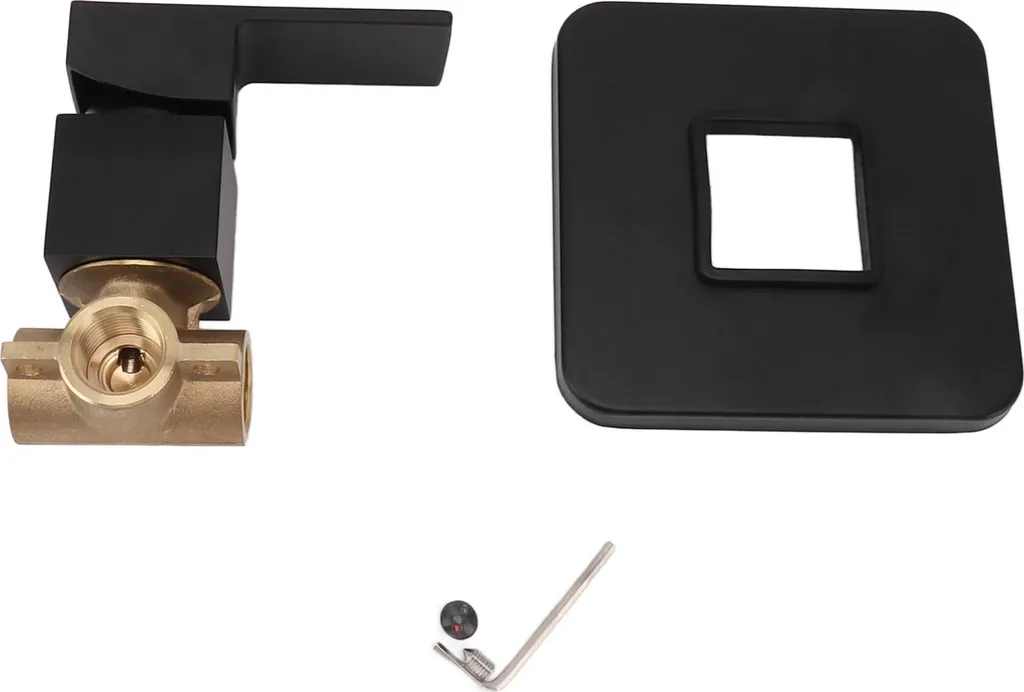Mitigeur Douche Cuivre Noir Mat avec Poignée Unique Style Contemporain