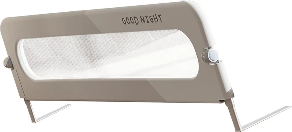 Garde-corps de lit universel multifonctionnel et pliable en métal gris