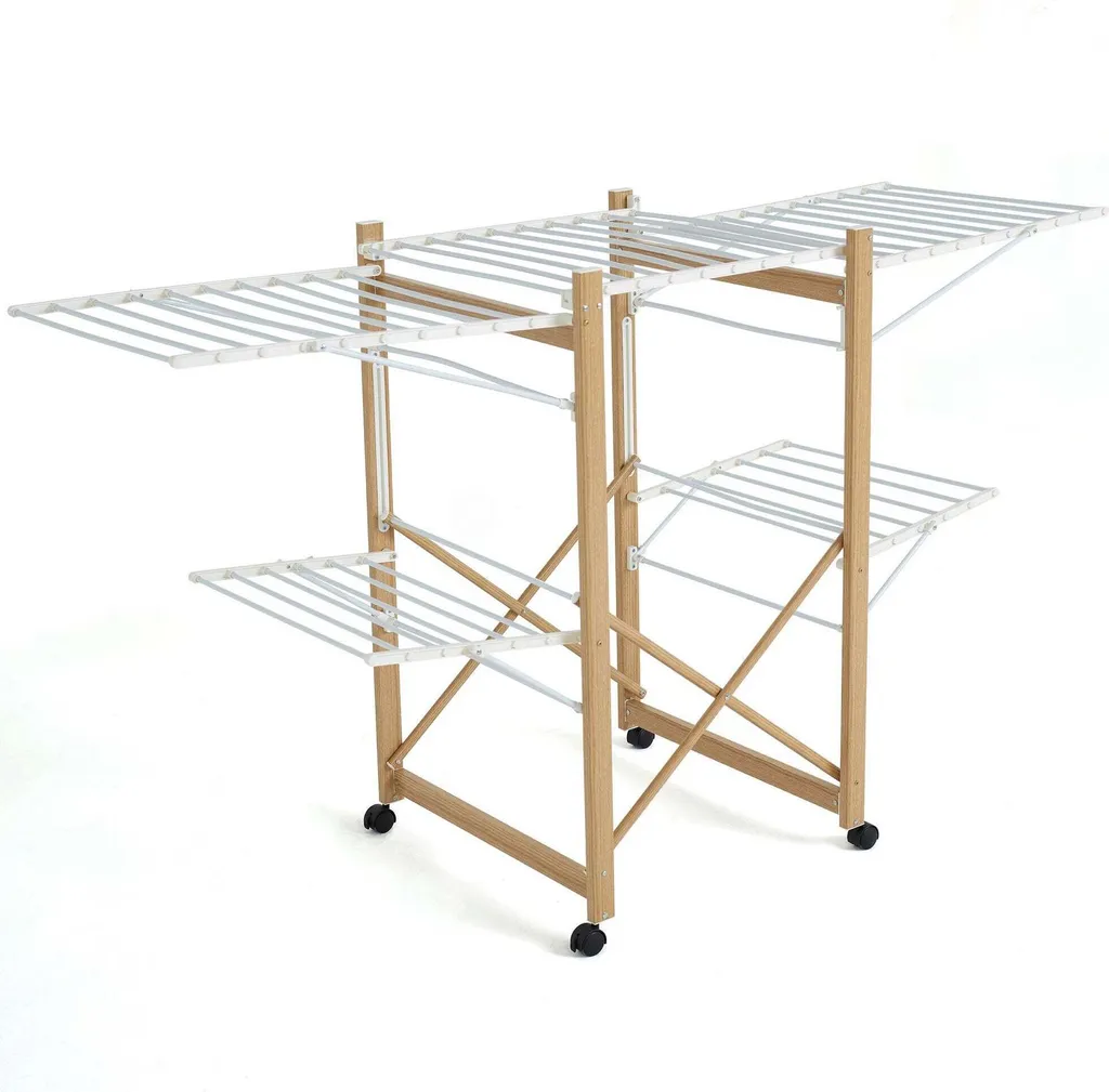 Séchoir à linge Kitchen Move Ushuaia 28m BAT-WD-03 en bois naturel