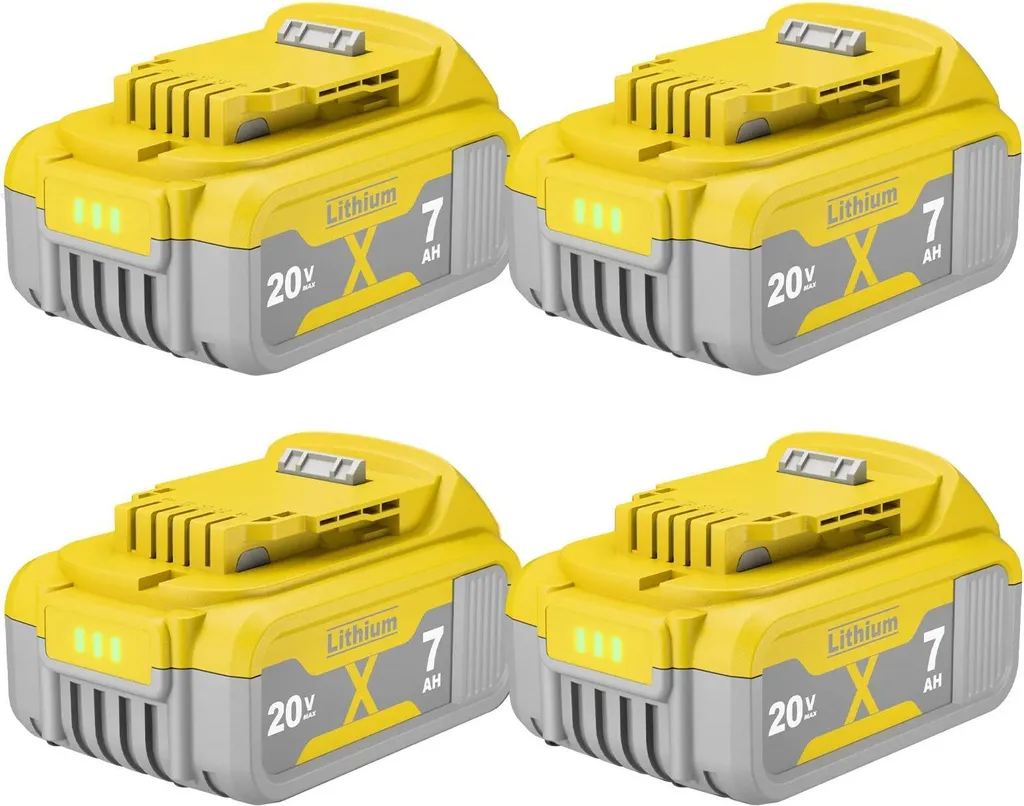 Fini les pannes avec ce lot de 4 batteries lithium 20V 7000mAh fiables