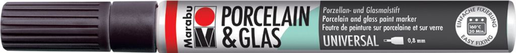 Marqueur Marabu "Porcelain & Glas Painter", noir Image du produit 