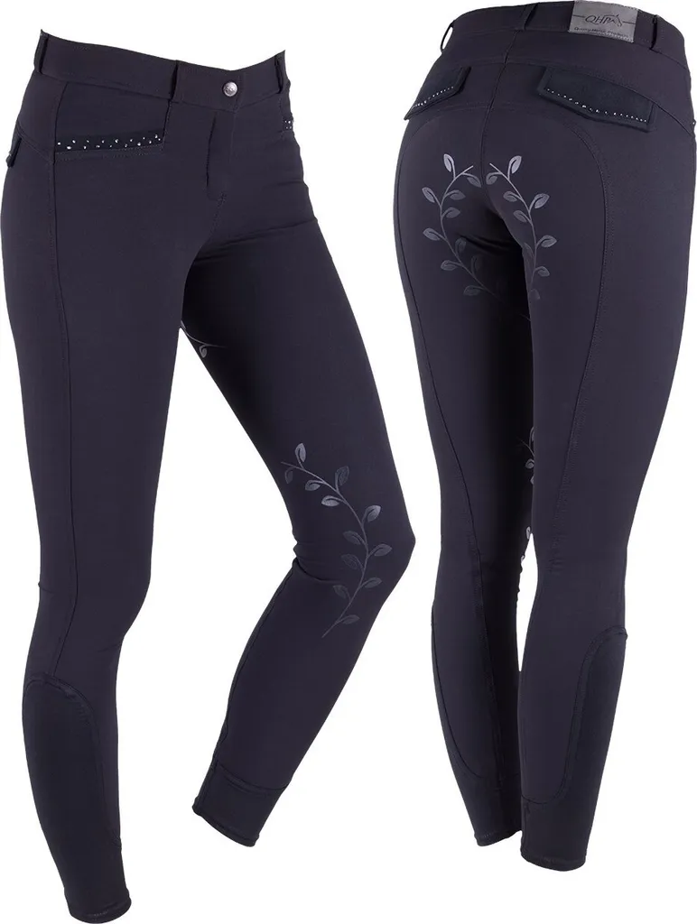 Pantalon équitation QHP Katie noir full grip 2019 QHP_19 Taille 34