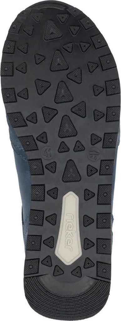 Rieker Herren Sneaker Leder Herbstfarben Weite G1/2 – Flexibel & Leicht U0311, Größe:46 EU, Farbe:Blau