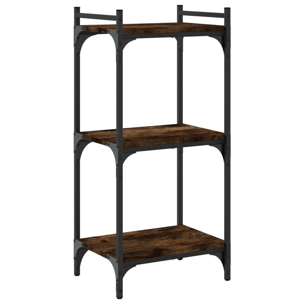 Bücherregal 3 Böden Räuchereiche 40x30x86 cm Holzwerkstoff Produktbild 