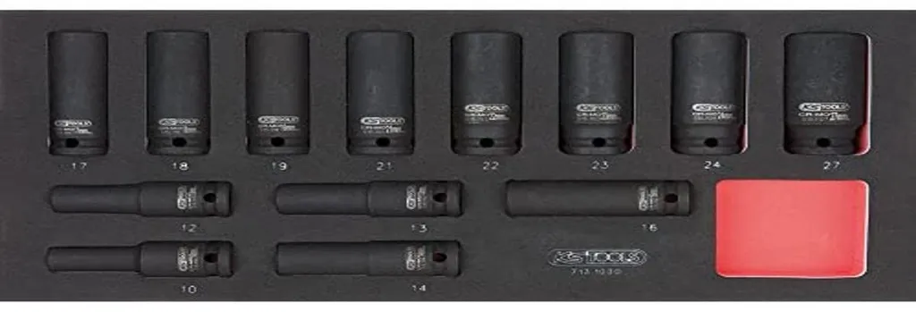 Module de douilles longues à chocs 1/2'' KS TOOLS 713.1030 - 13 pièces
