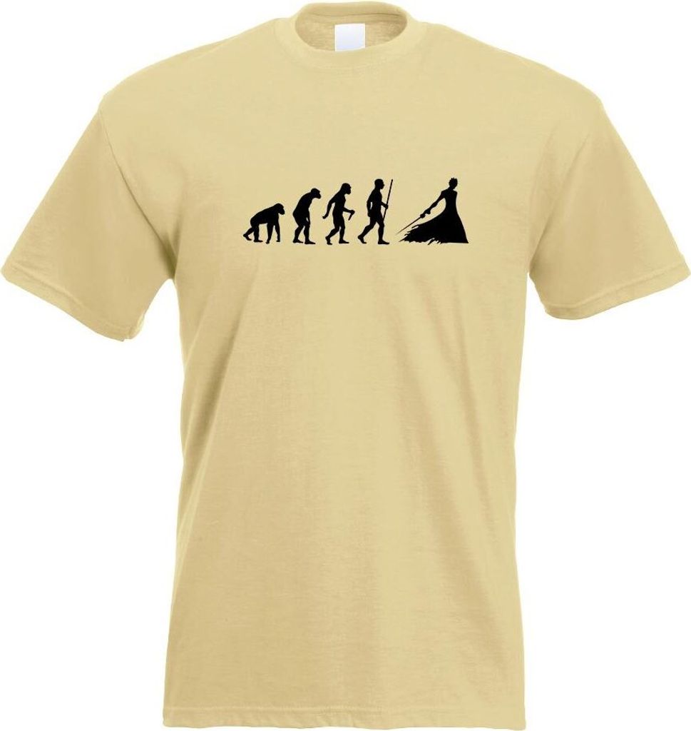 Kiwistar - T-Shirt - Khaki - Samurai Schwert Evolution Motiv Bedruckt Funshirt Design Print - mit Motiv Bedruckt - Funshirt Design - Sport - Freize...