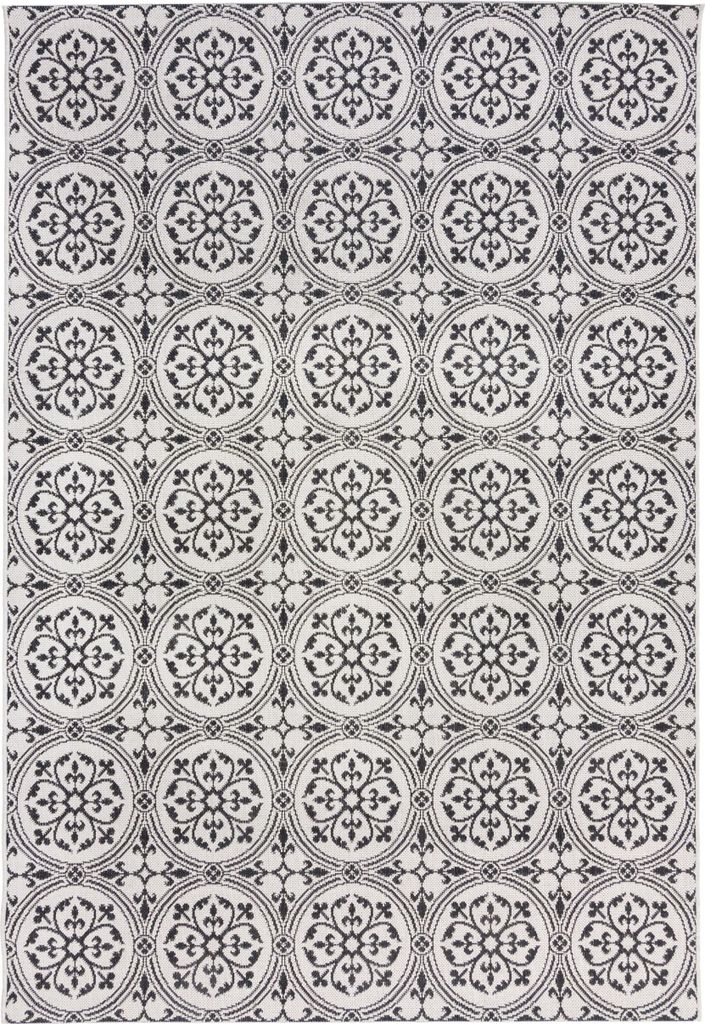 KADIMA DESIGN MARACANA Monochrome 120 x 170 Schwarz,Weiß Rechteckig Outdoor Teppich