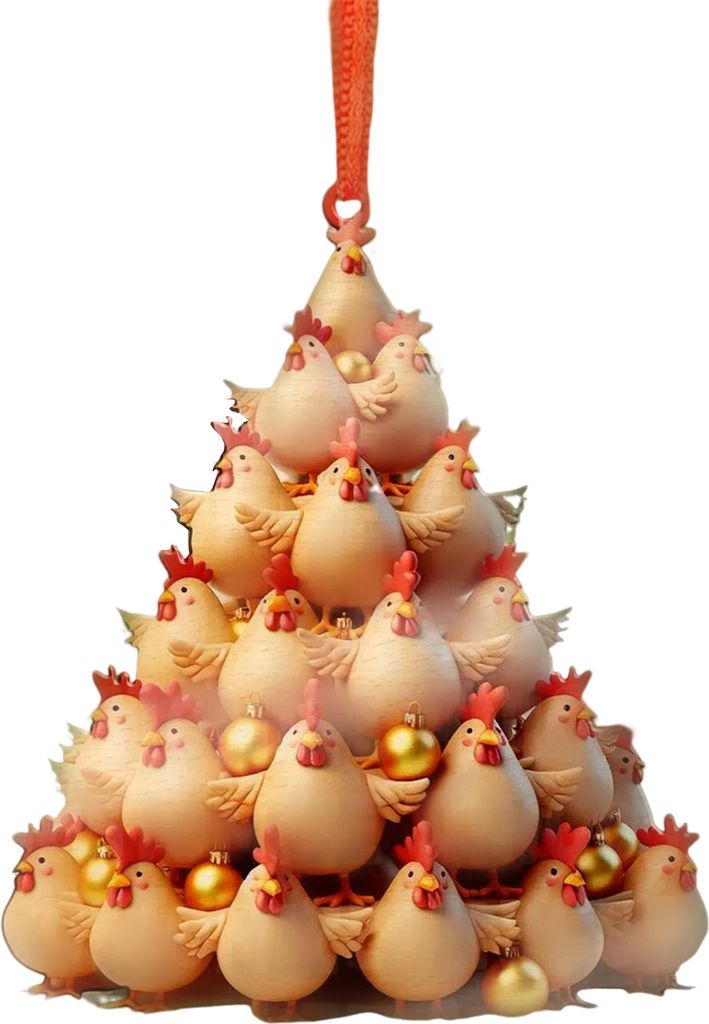 Tierischer Weihnachtsbaum-Anhänger, Acryl, gestapelte Tiere, Baumschmuck, Cartoon-Tiere, Dekoration für die Feiertage, Dekoration, Geschenk