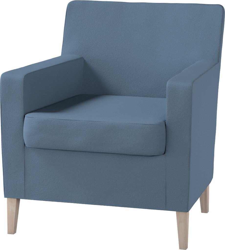 Dekoria Bezug für Karlstad Sessel (hoch), blau, Sesselhusse, Karlstad Sessel (hoch)