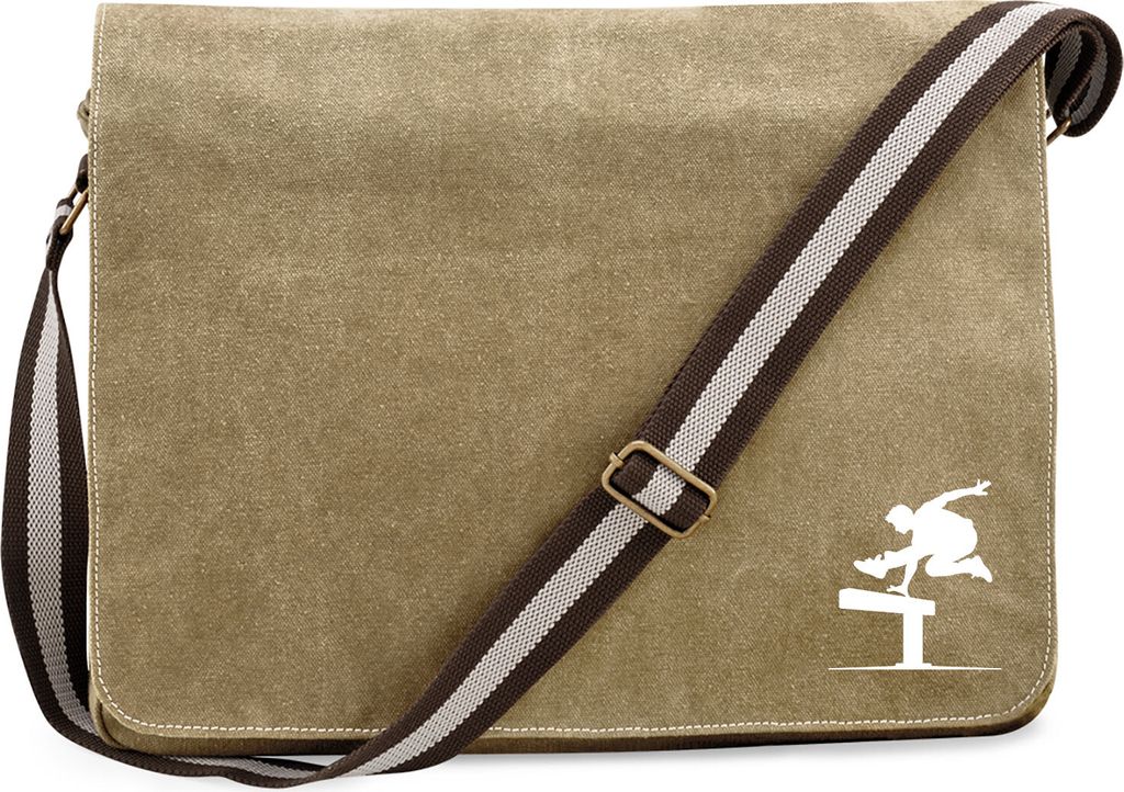 Huuraa Umhängetasche Parkour Freerunning 14 Liter Sahara Canvas Laptoptasche Geschenkidee