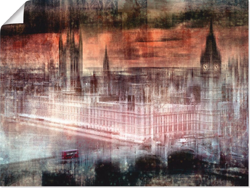 ARTland Poster Digitale Kunst London Westminster II Größe: 40x30 cm