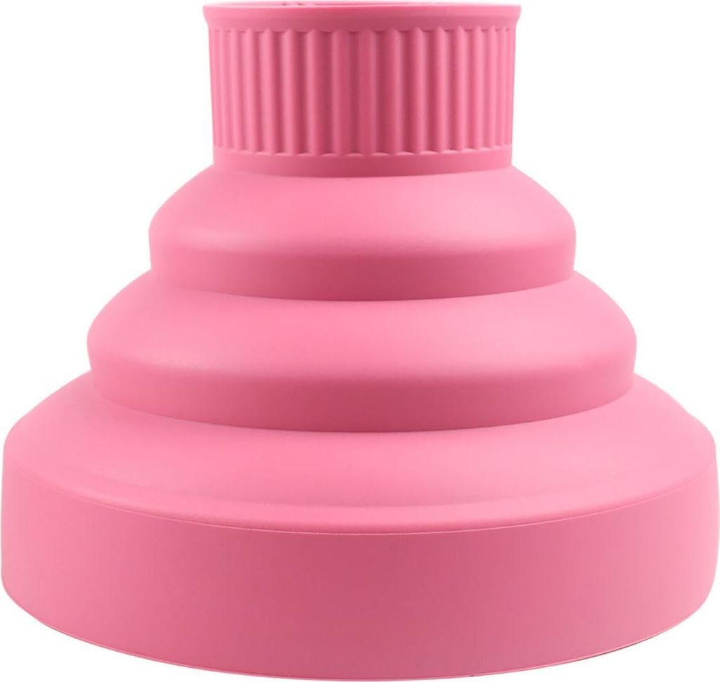 Zusammenklappbarer, rosa Silikon-Haartrockner-Diffusor für Zuhause