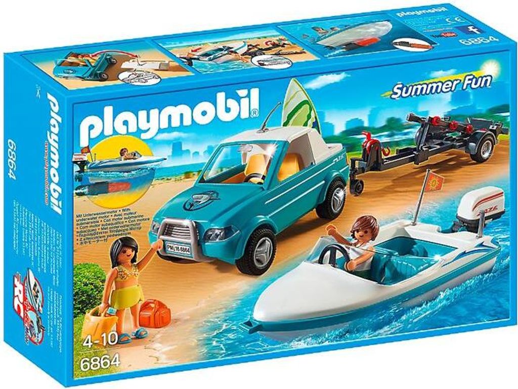 PLAYMOBIL Summer Fun Surfer Pickup with Speedboat, Zdjęcie produktu 