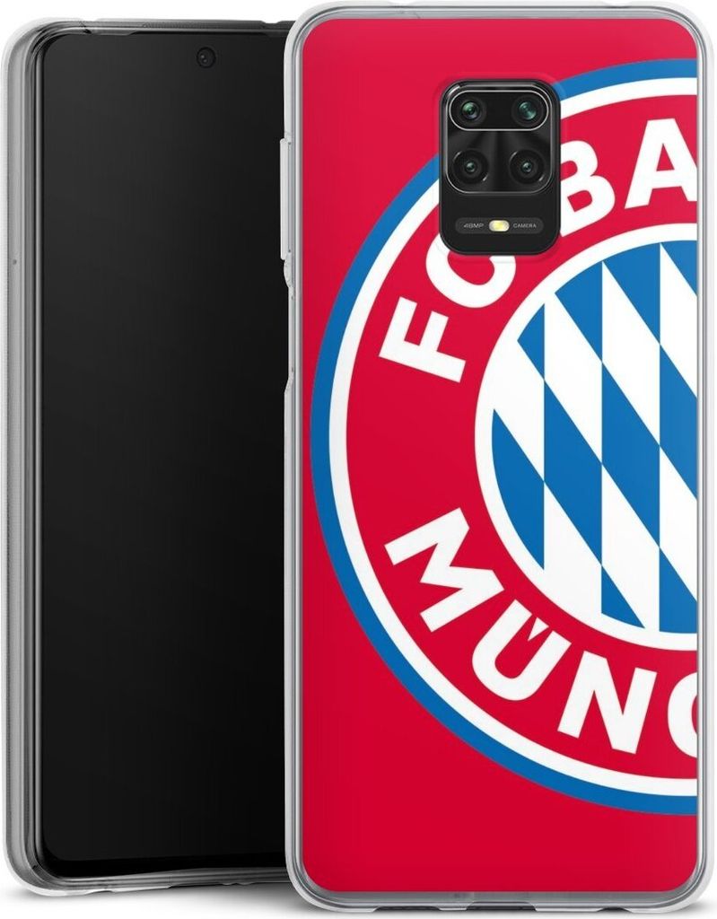 DeinDesign Handyhülle für Xiaomi Redmi Note 9s Silikon Hülle Case Smartphone Schutzhülle FC Bayern München FCB Offizielles Lizenzprodukt