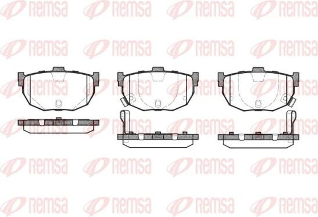REMSA 0294.22 Bremsbelagsatz, Scheibenbremse OE 29A1058302 kompatibel mit Coupe, Elantra, Lantra, Matrix, Tiburon