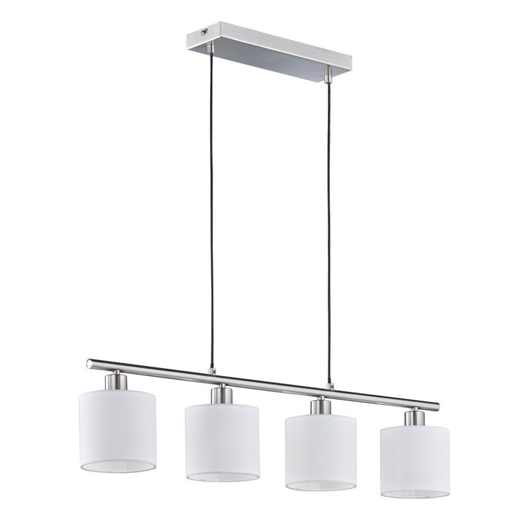 Żyrandol TOMMY srebrno-biały 4xE14x28W tkanina Zdjęcie produktu 