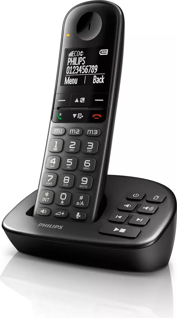 Téléphone DECT Philips XL4951DS compatible appareils auditifs noir