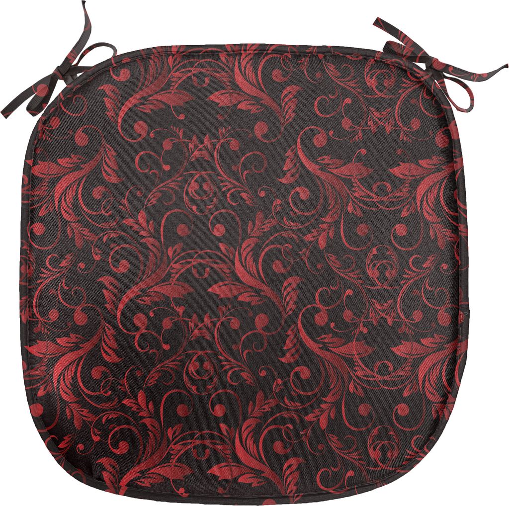 ABAKUHAUS viktorianisch Polster für Esszimmerstühle, Strudel Blumen Ethnic, Dekoratives wasserfestes Kissen mit Riemen für Küchensitze, 40 cm x...