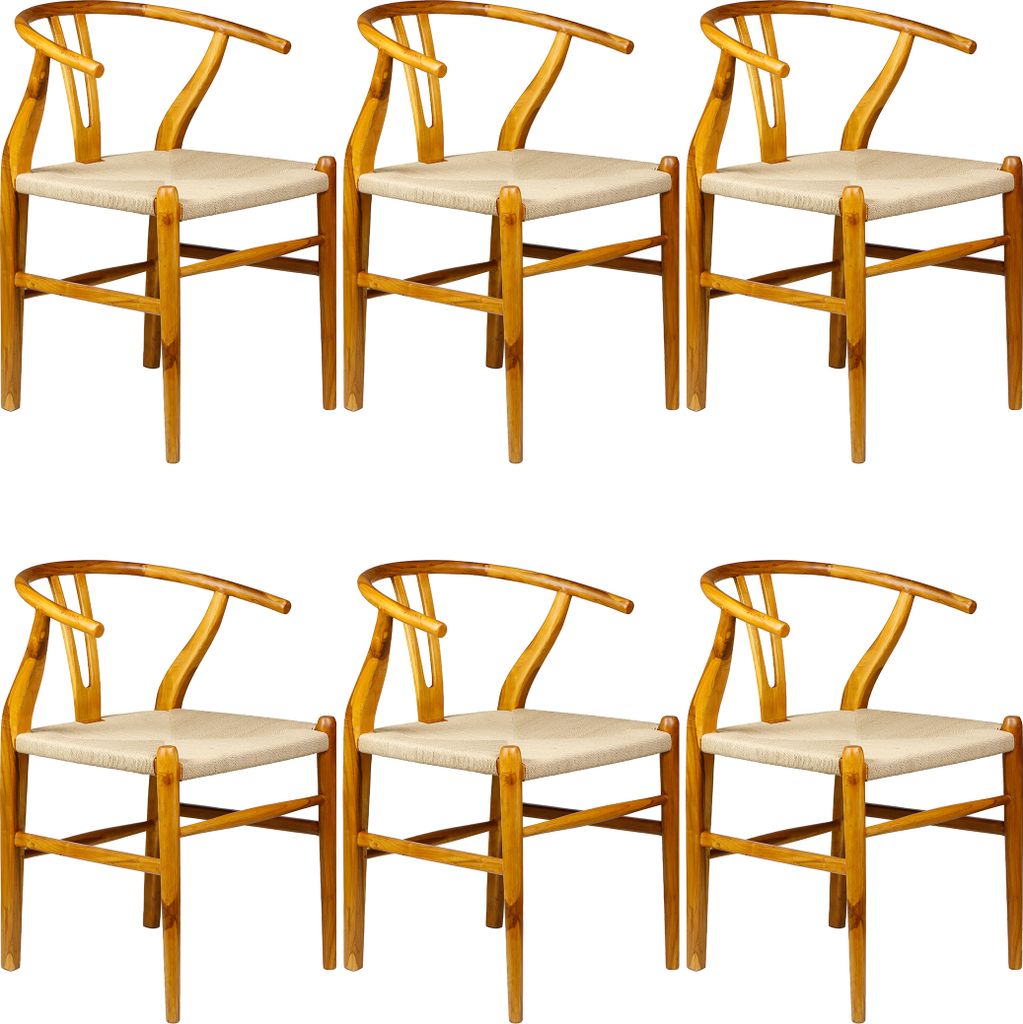 Esszimmerstuhl mit Armlehne, Größe:6er Set