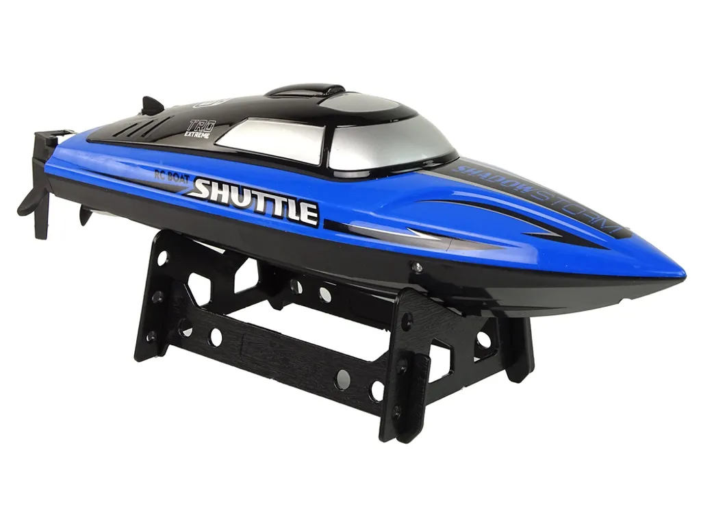 Bateau Télécommandé Rapide Bleu 2.4G - Jouet Nautique de Course RC