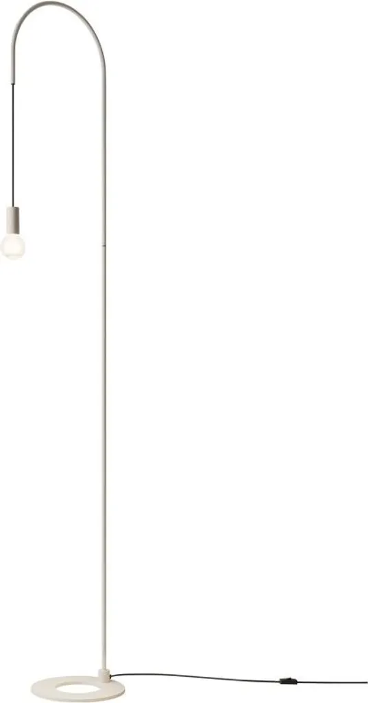 Lampadaire Arqué Design en Métal Blanc Orientable Zafferano Filo H231 cm
