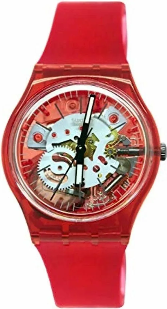 Orologio Swatch GR178 Original Gent - Design Trasparente Rosso 34mm