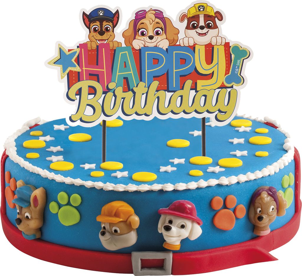 Paw Patrol Cake Happy Birthday Topper 17.5 x 15 cm  Produktbild 4