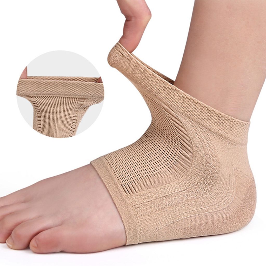 2 Paar Gel-Fersensocken – Feuchtigkeitsspendend, Gegen Trockene Haut & Fußschmerzen, In Rosa